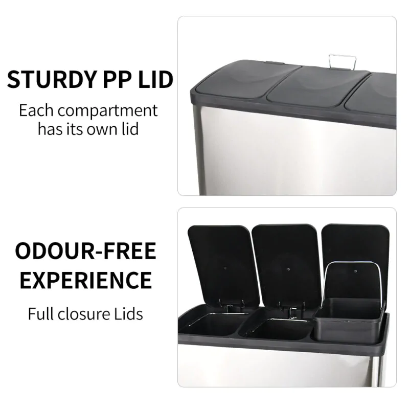 60l Trash Can Pedal  Stainless Steel Lid  Wbs034 - Image 5