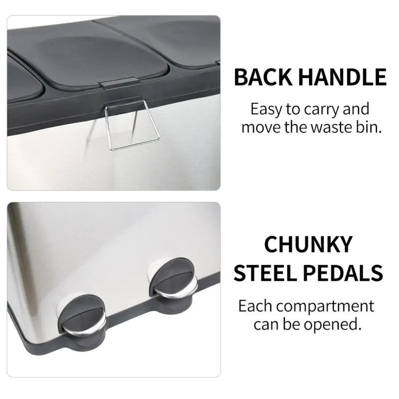 60l Trash Can Pedal  Stainless Steel Lid  Wbs034 - Image 6