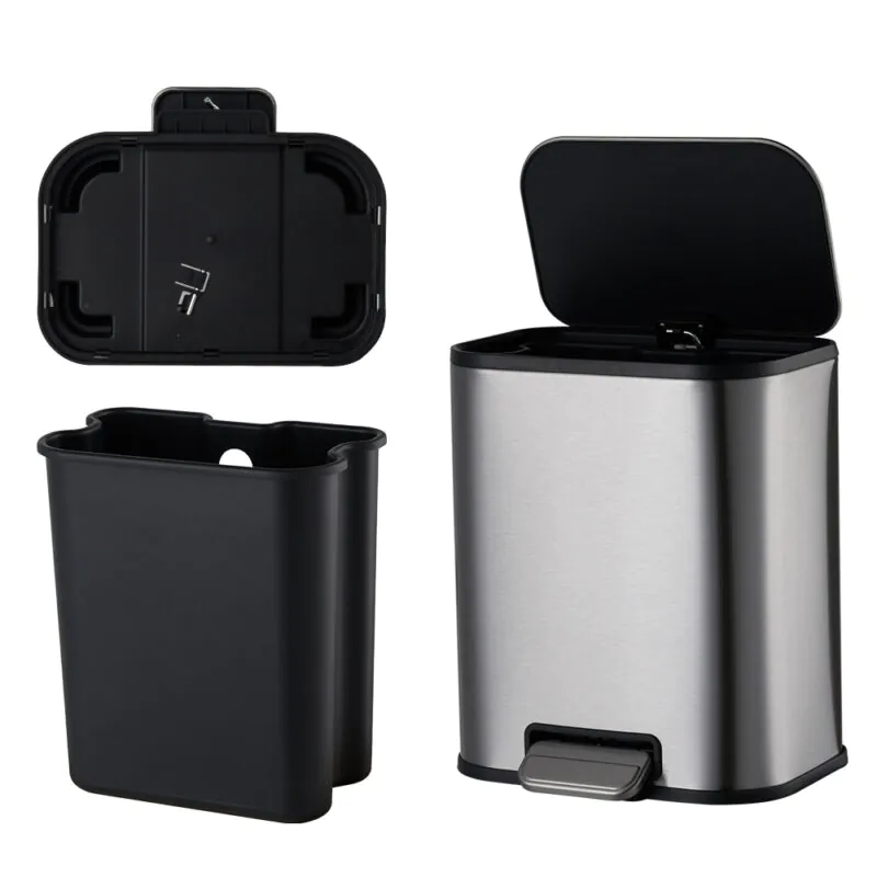 Stylish design stainless steel pedal bin WBS105 - Image 7