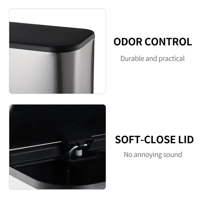 Stylish design stainless steel pedal bin WBS105 - Image 5