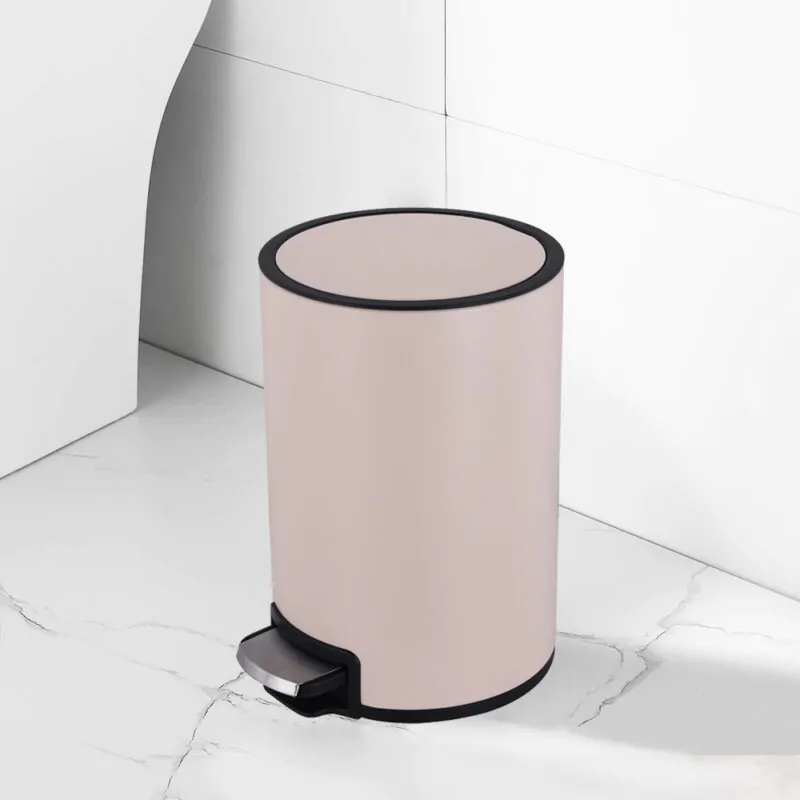5L Stainless Steel Trash Can with Lid and Foot Pedal  WBR044
