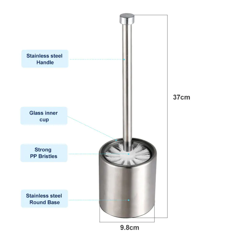 Toilet Bowl Brush Set with Heavy-Weight Base TBR003 - Image 3