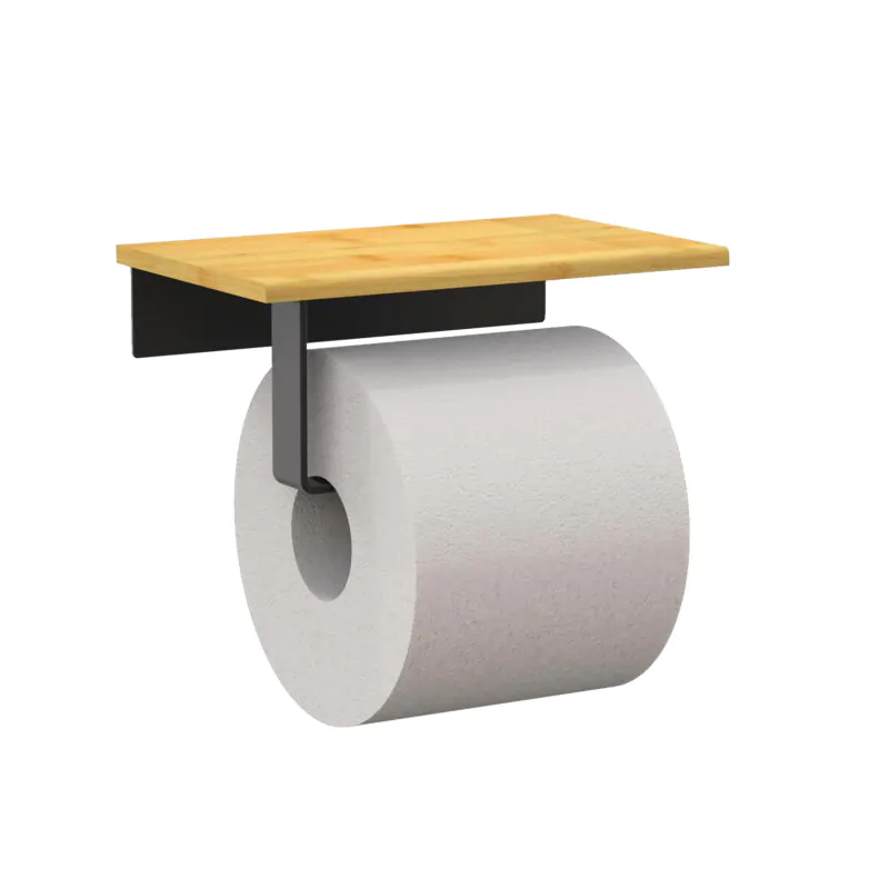 Bathroom Toilet Roll Paper Holder with Phone Shelf TH028B - Image 5