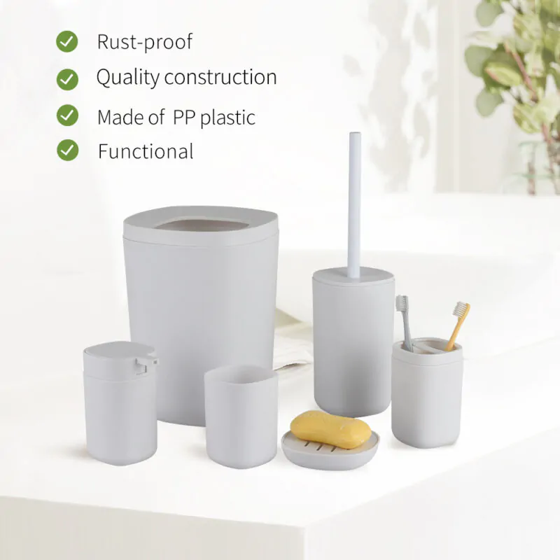 Bathroom Accessories White Bathroom Sets 6 sets BA001S06 - Image 3