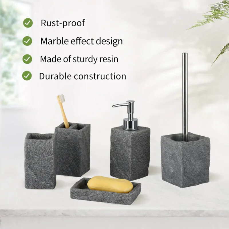 Bathroom accessories Resin 5 piece Sets BA016S05 - Image 2