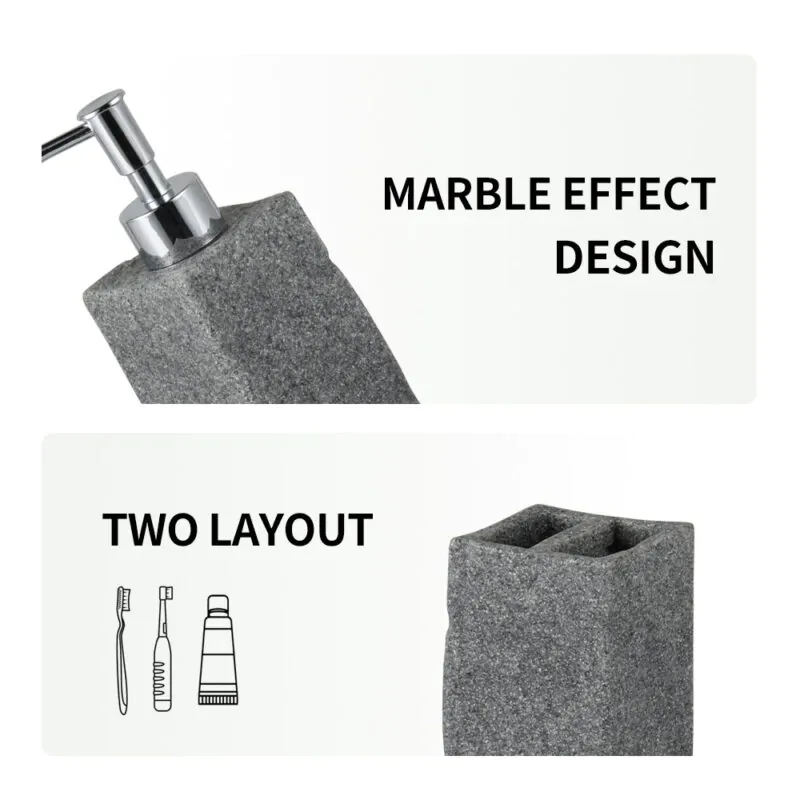 Bathroom accessories Resin 5 piece Sets BA016S05 - Image 5