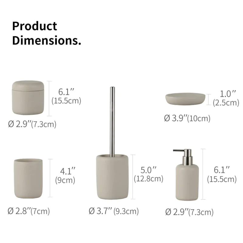 Bathroom Accessories 5PCS BA019S05 - Image 3