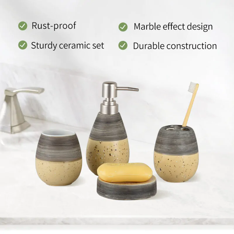 4 Pieces Bathroom Sets Accessories BA020S04 - Image 2