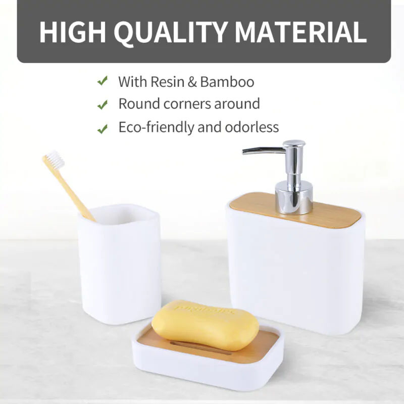 Bathroom Accessories Plastic 3PCS BA054S05 - Image 4