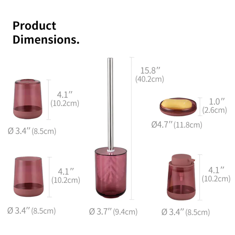 Bathroom Accessories 5 PCS Set BA187S03 - Image 4