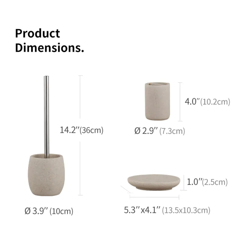 Bathroom Accessories Set 4 PCS set BA190S03 - Image 3