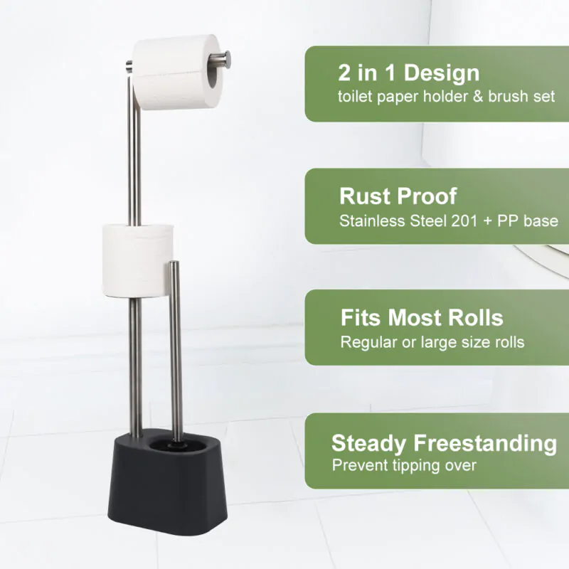 Paper Holder with Toilet Brush Holder BTH021 - Image 2
