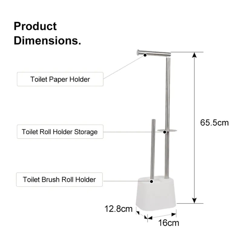 Paper Holder with Toilet Brush Holder BTH021 - Image 3