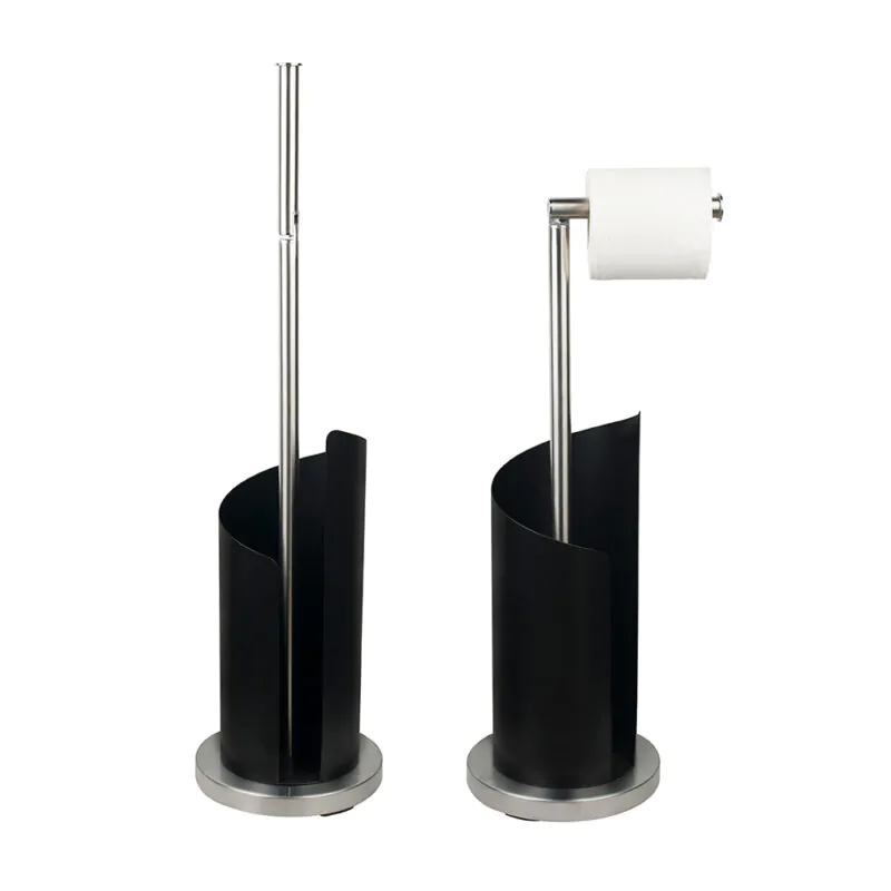Toilet Paper Holder Stand with Storage Shelf BTH029