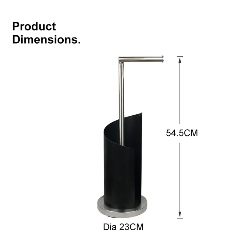 Toilet Paper Holder Stand with Storage Shelf BTH029 - Image 3