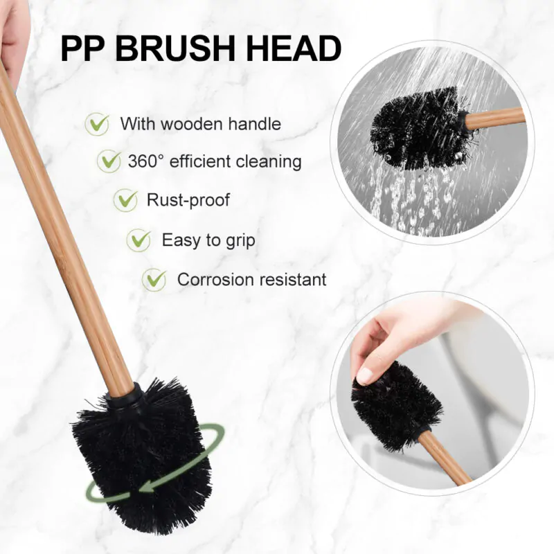 Stainless Steel Toilet Paper Holder Stand with Bristle BTH041 - Image 7