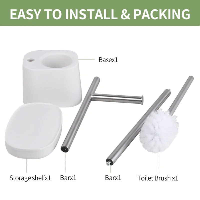 Bathroom Heavyweight Toilet Tissue Paper Roll Storage Holder Stand with Reserve and Shelve BTH042 - Image 5