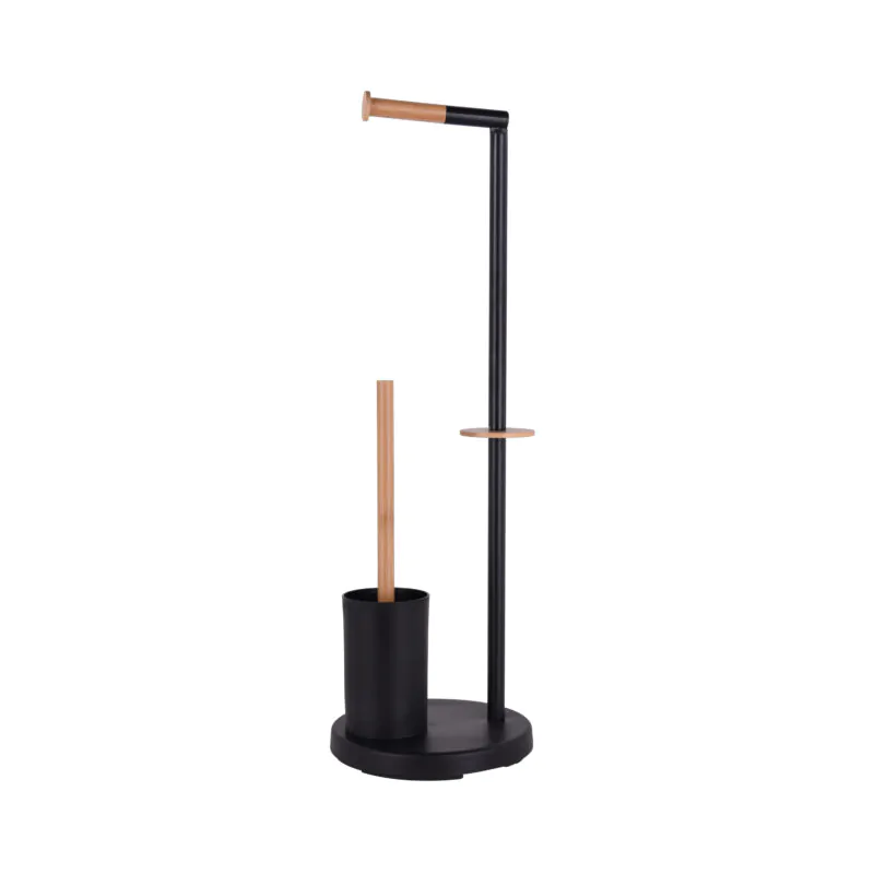 304 Stainless Steel Tissue Holder Black Toilet Paper Holder with Toilet Brush BTH047