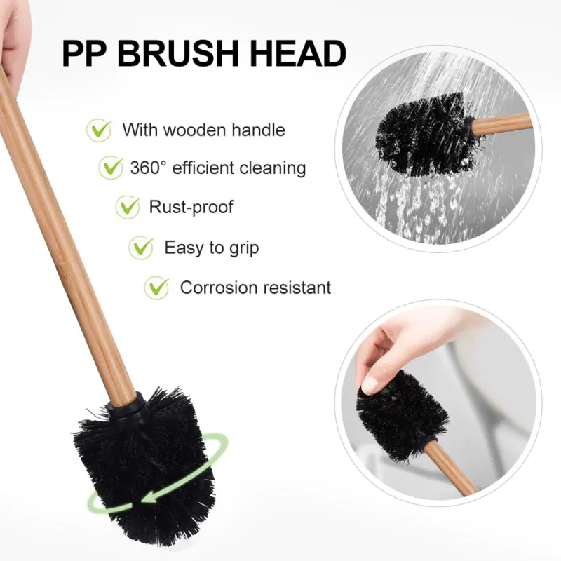 304 Stainless Steel Tissue Holder Black Toilet Paper Holder with Toilet Brush BTH047 - Image 5