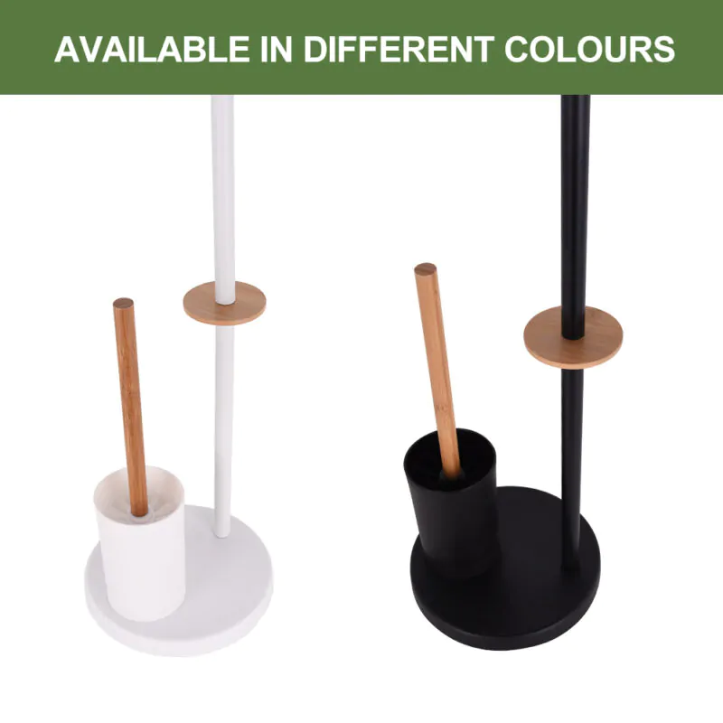 304 Stainless Steel Tissue Holder Black Toilet Paper Holder with Toilet Brush BTH047 - Image 7