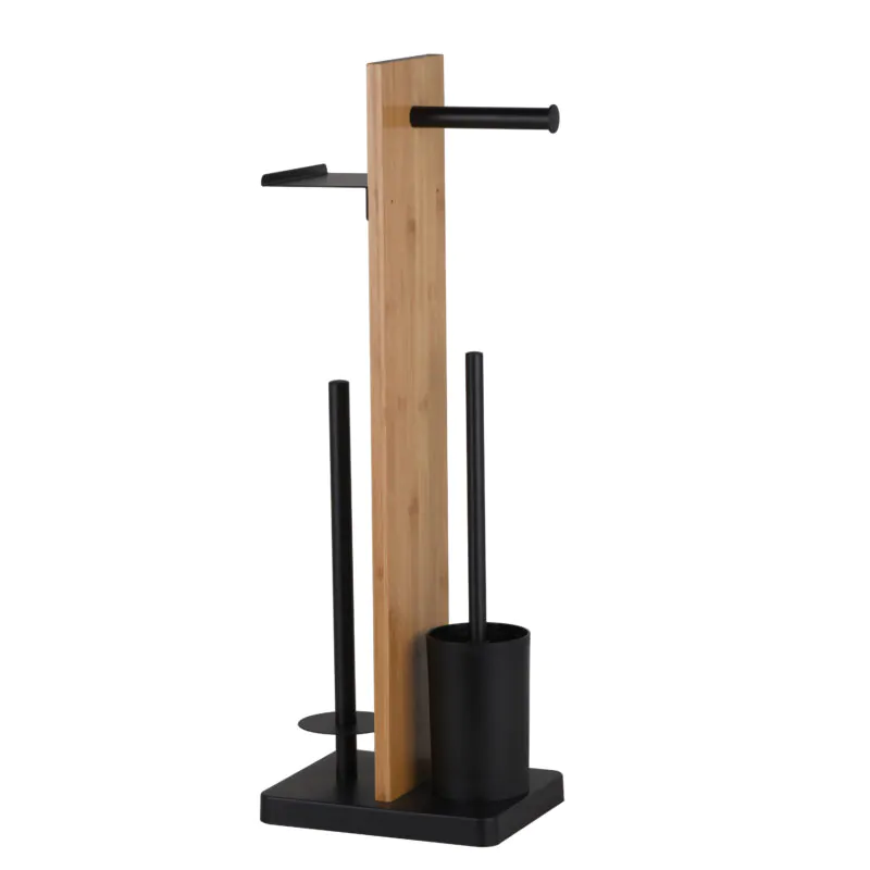 Bathroom Paper Holder with Toilet Brush and Phone Shelf BTH070