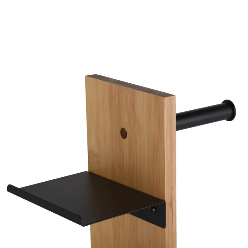 Bathroom Paper Holder with Toilet Brush and Phone Shelf BTH070 - Image 4