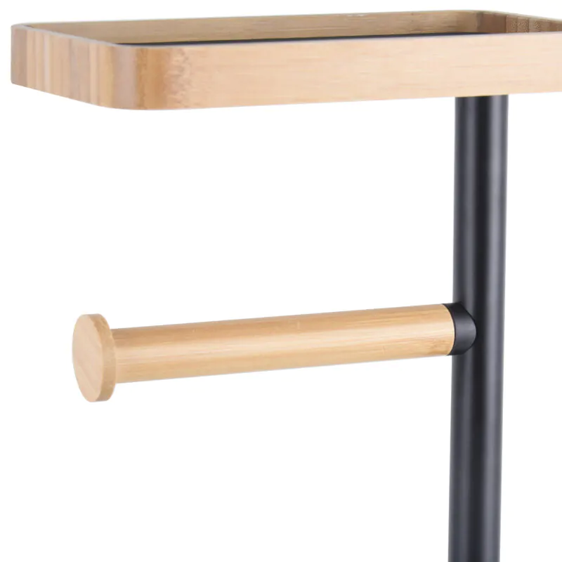 Bathroom Toilet Roll Paper Holder with Toilet Brush and Phone Shelf BTH065 - Image 3