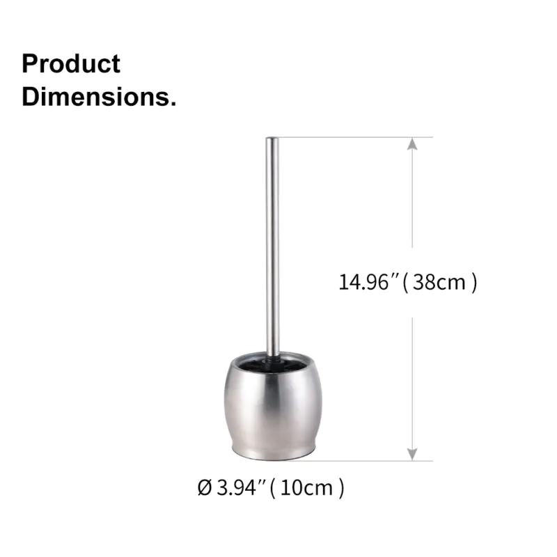 Toilet Brush Holder With Silicone Brush Head TBR017B - Image 3