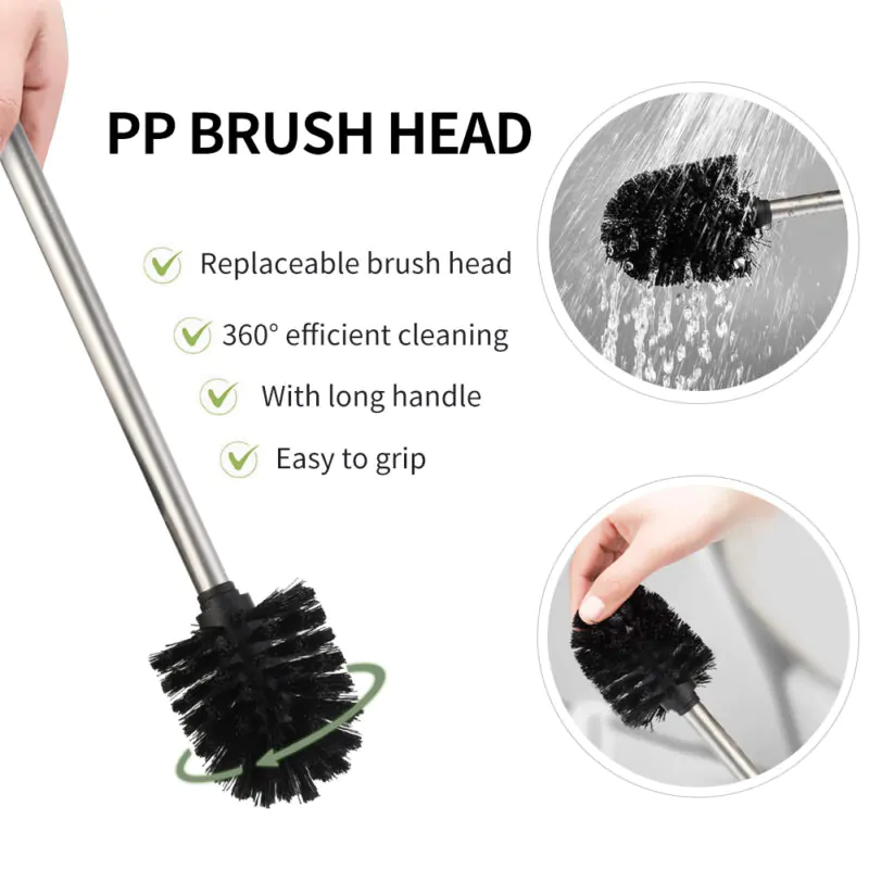 Toilet Brush Holder With Silicone Brush Head TBR017B - Image 5