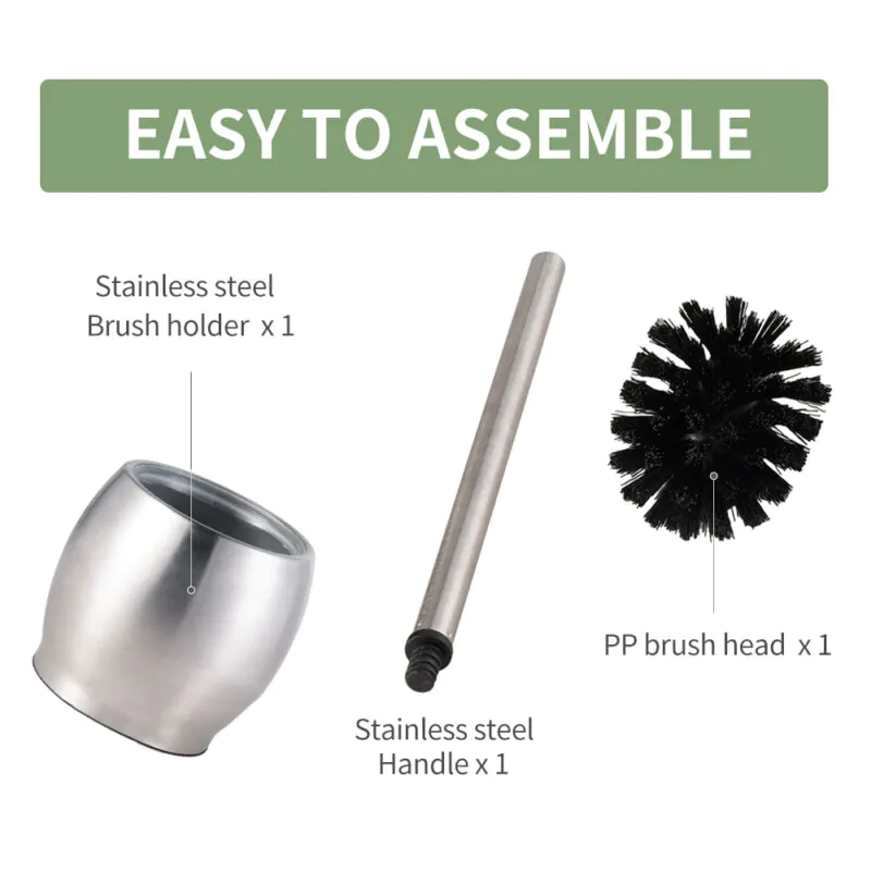 Toilet Brush Holder With Silicone Brush Head TBR017B - Image 7