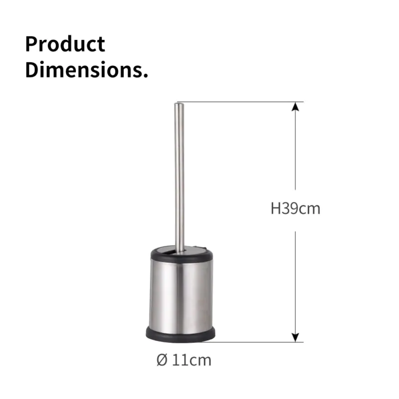 White bathroom silicone toilet brush holder TBR024 - Image 3