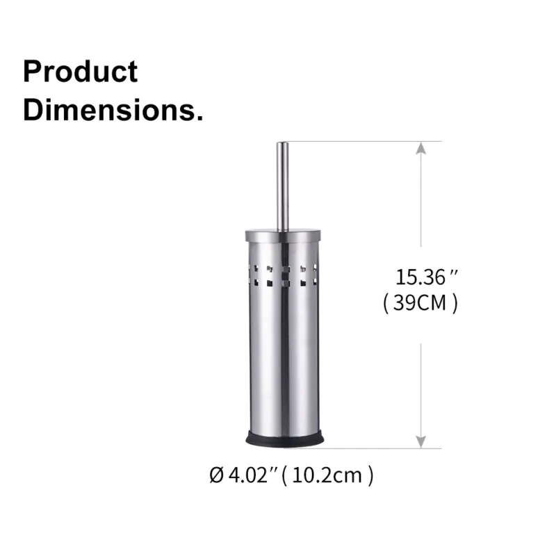 Round Toliet Stainless Steel Toilet Brush Holder TBR028 - Image 3