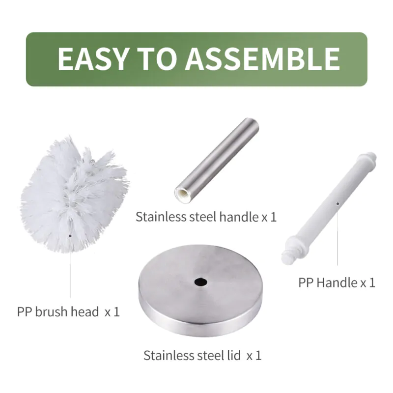 Round Toliet Stainless Steel Toilet Brush Holder TBR028 - Image 7