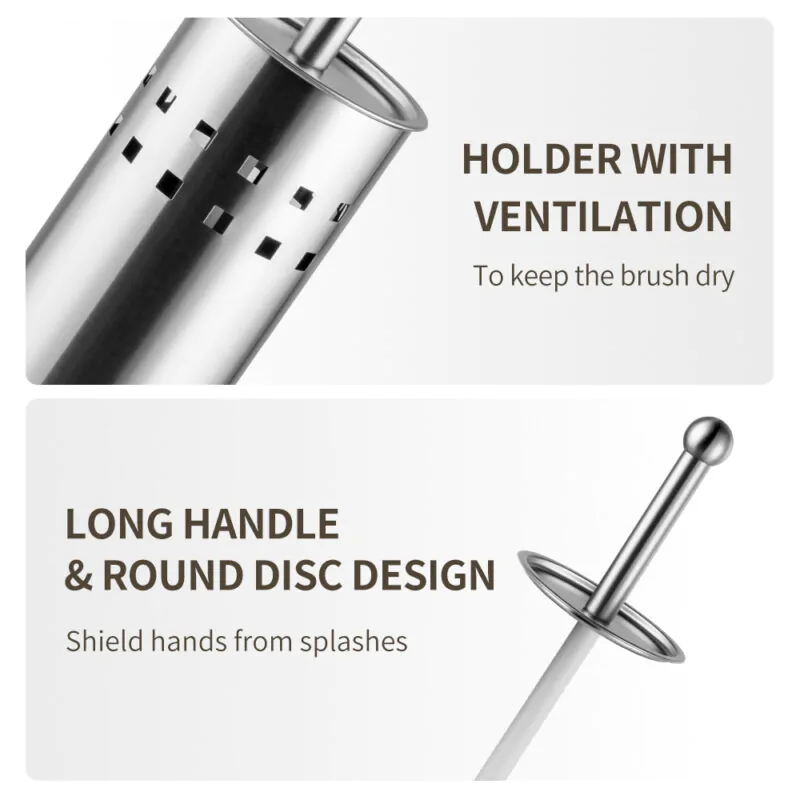 Round Toliet Bathroom Accessories Brush Holder TBR028 - Image 5