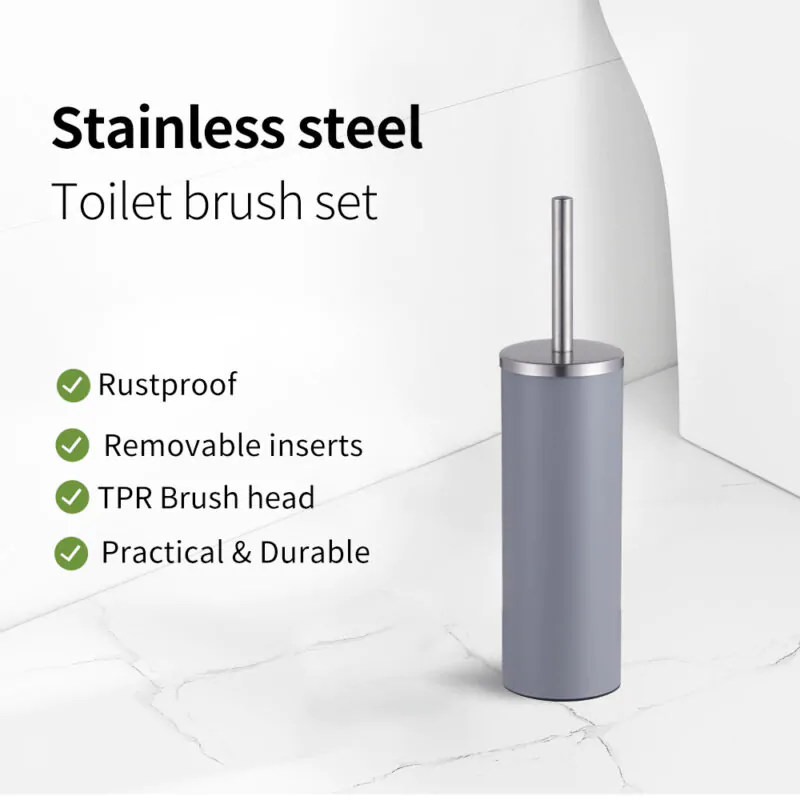 Stainless Steel Toilet Bowl Brush and Holder TBR02B - Image 2