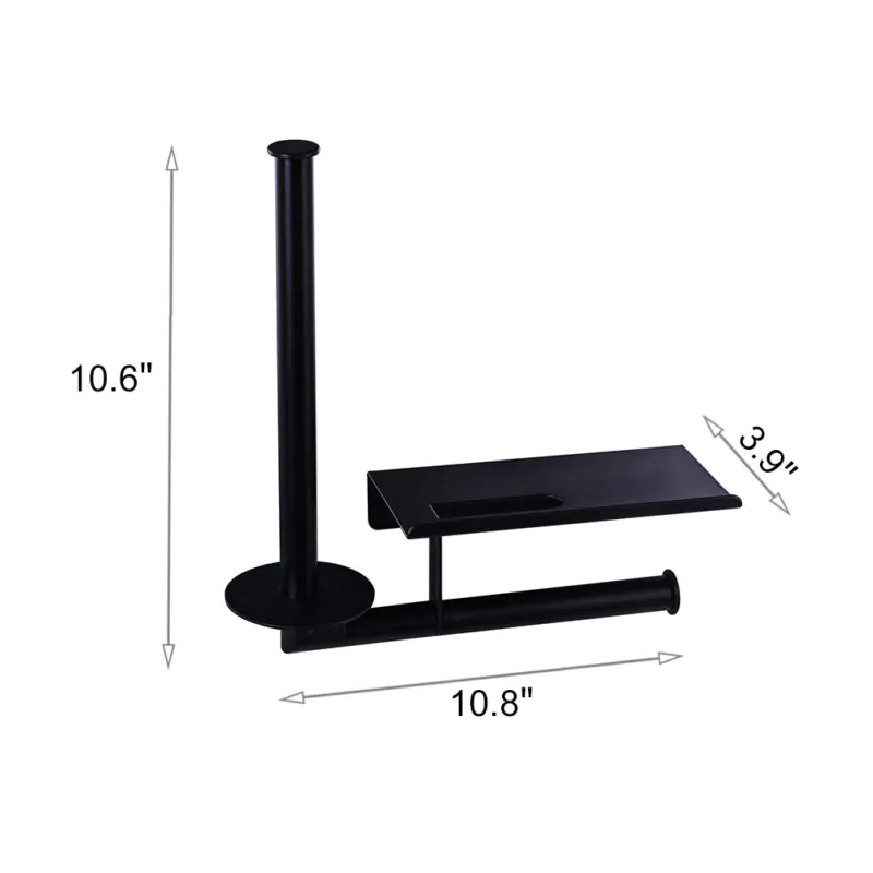 Toilet Paper Holder Wall Hanging with Phone Shelf 10.8*3.9*H10.6CM TH013B - Image 7