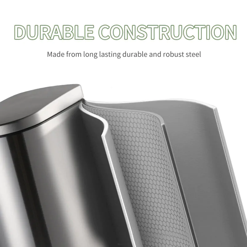 410 Stainless Steel Pedal Trash Bin WBO086 - Image 4