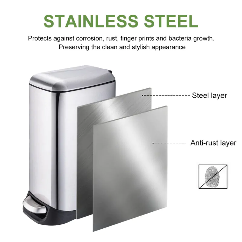 Kitchen garbage bins with lid WBS002 - Image 5