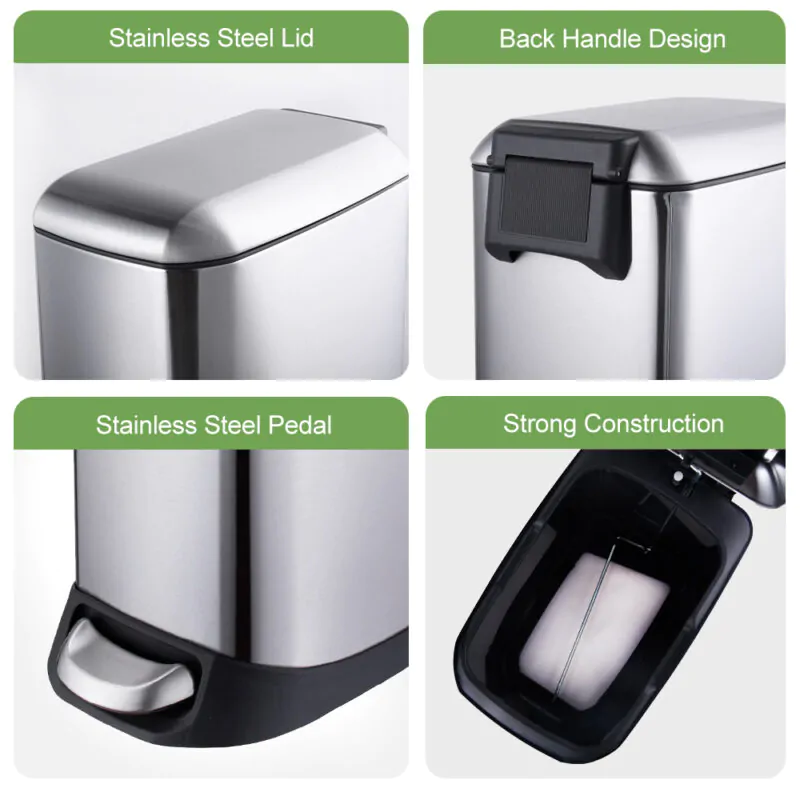 Kitchen garbage bins with lid WBS002 - Image 6