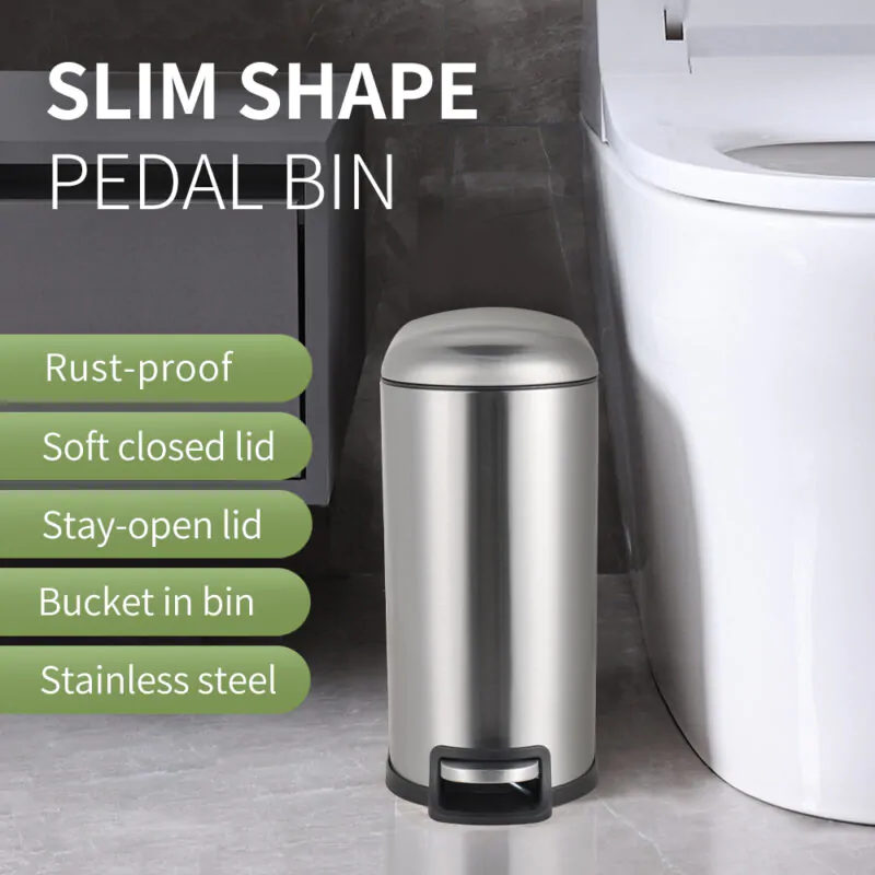 Square Foot Pedal Trash Can WRS013 - Image 2