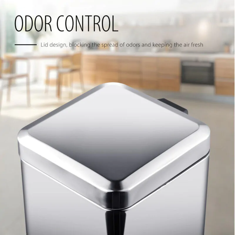 Rectangle Garbage Can with Silent Lid  WBS022 - Image 5
