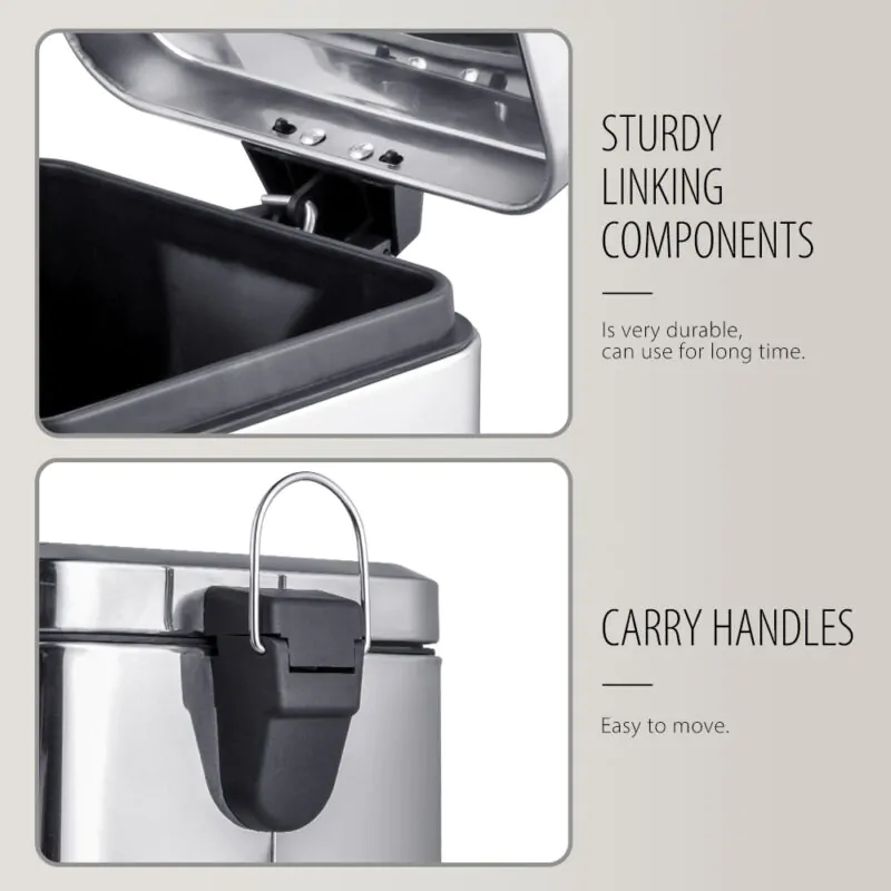Rectangle Garbage Can with Silent Lid  WBS022 - Image 6