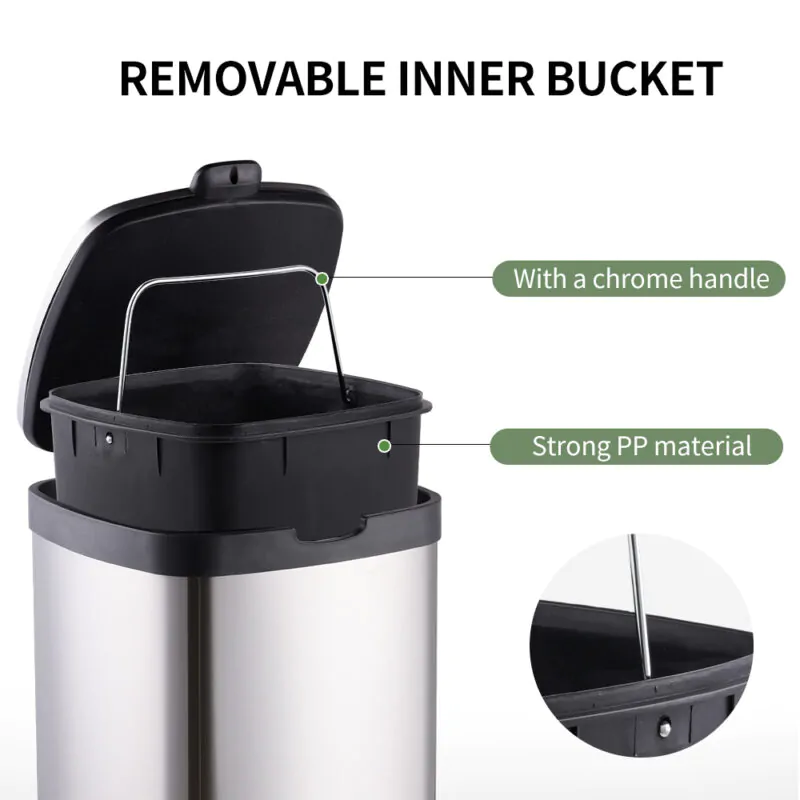 Trash Can Foot Pedal Bin 6L 12L 20L 30L WBS058 - Image 6