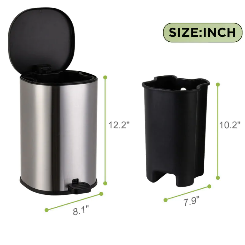 Round Soft-Close Garbage Bin WBS077 - Image 3