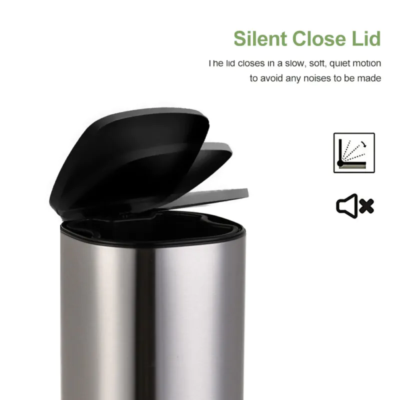 Round Soft-Close Garbage Bin WBS077 - Image 4