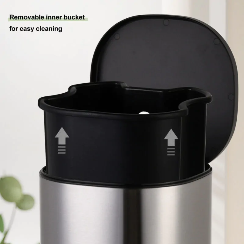 Round Soft-Close Garbage Bin WBS077 - Image 5