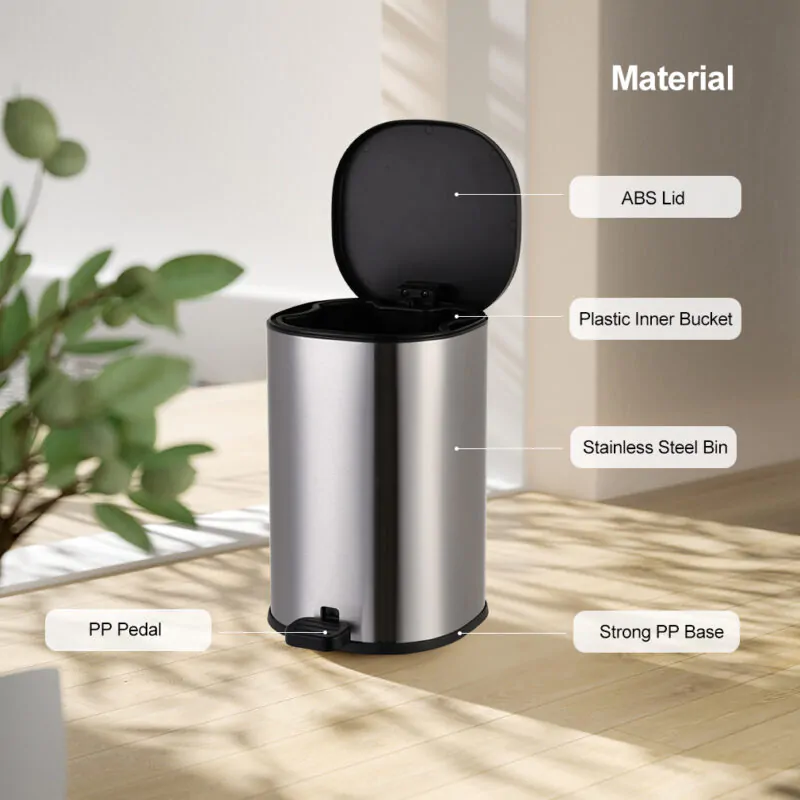 Round Soft-Close Garbage Bin WBS077 - Image 7