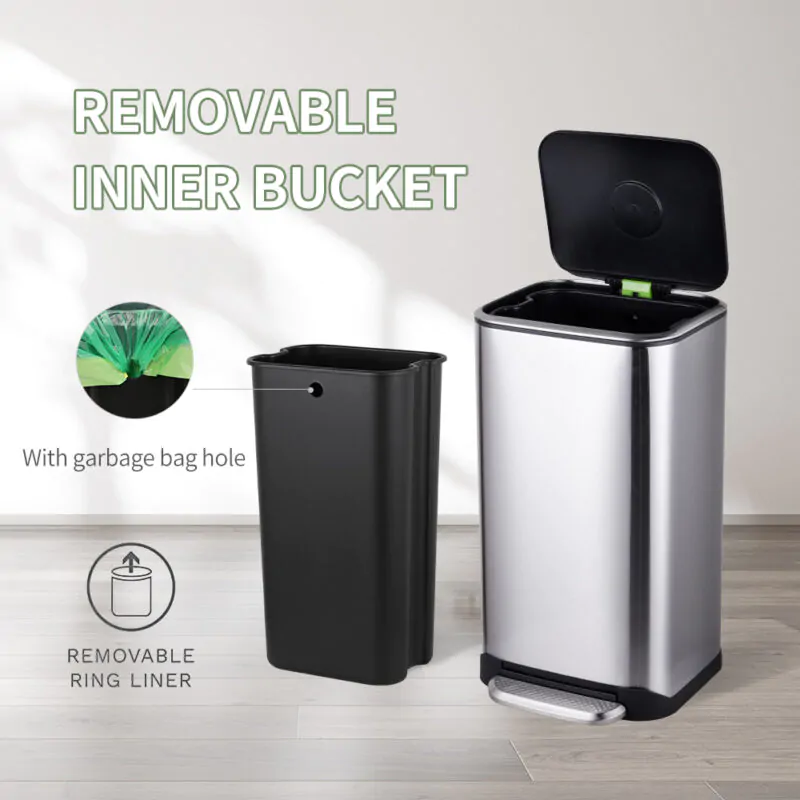 Garbage Bin Step Trash Can Pedal Bin WBS123 - Image 6
