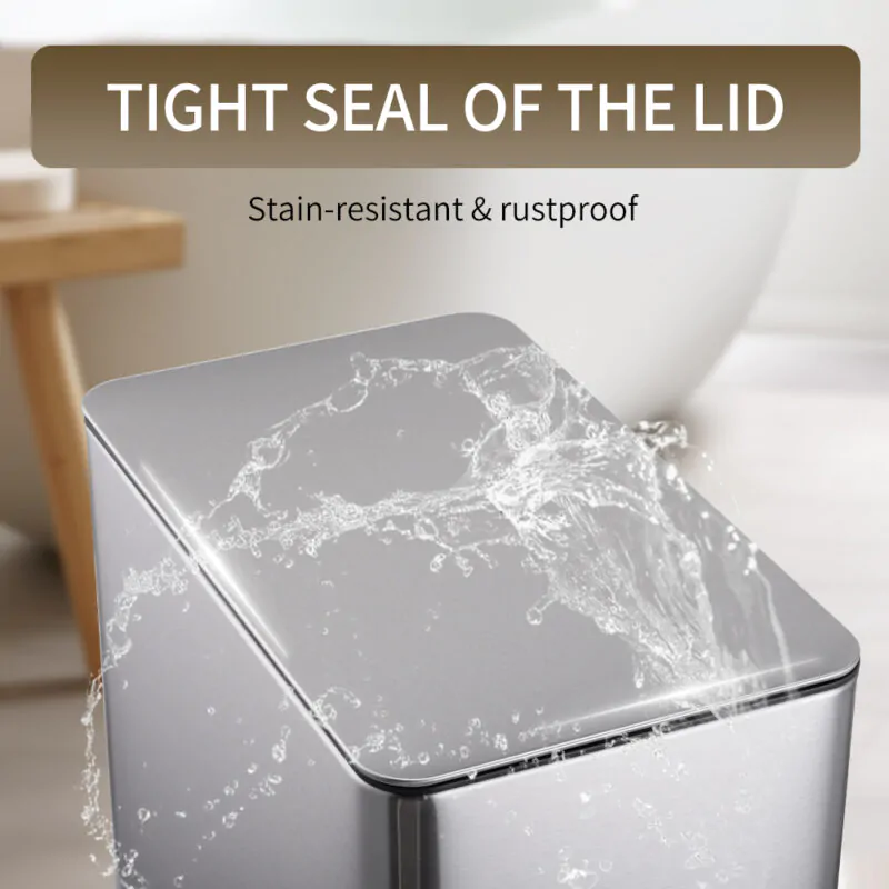 Bathroom Rectangular Trash Can WBS124 - Image 5