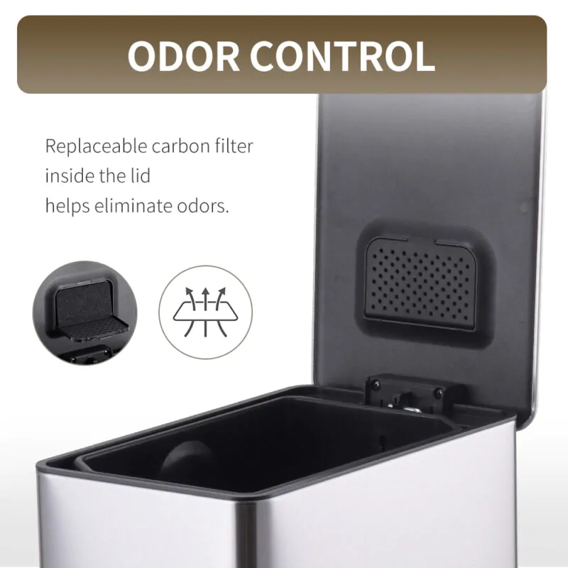 Bathroom Rectangular Trash Can WBS124 - Image 6